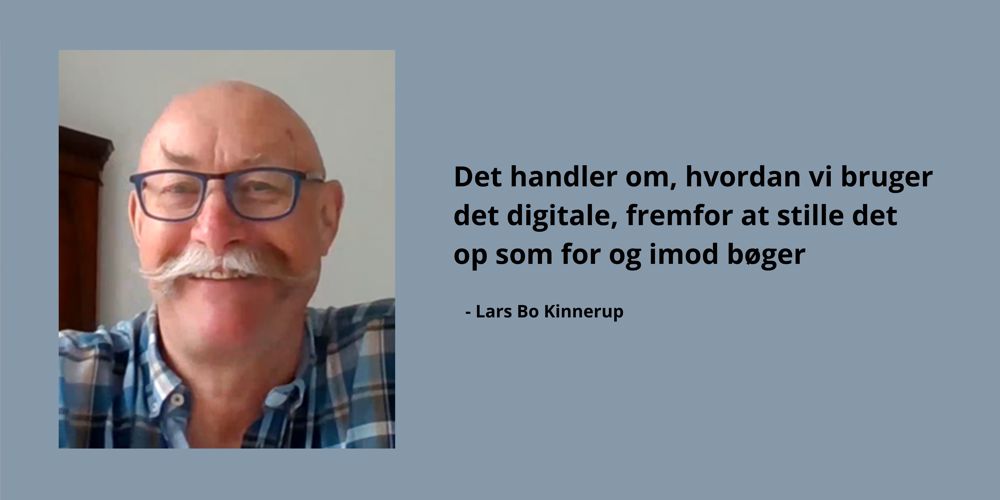 Portræt billede af Lars Bo Kinnerup og citat