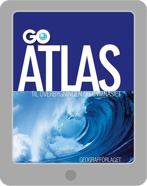 E-bogen af GO Atlas til overbygningen og gymnasiet er en side-for-side gengivelse af det trykte atlas.