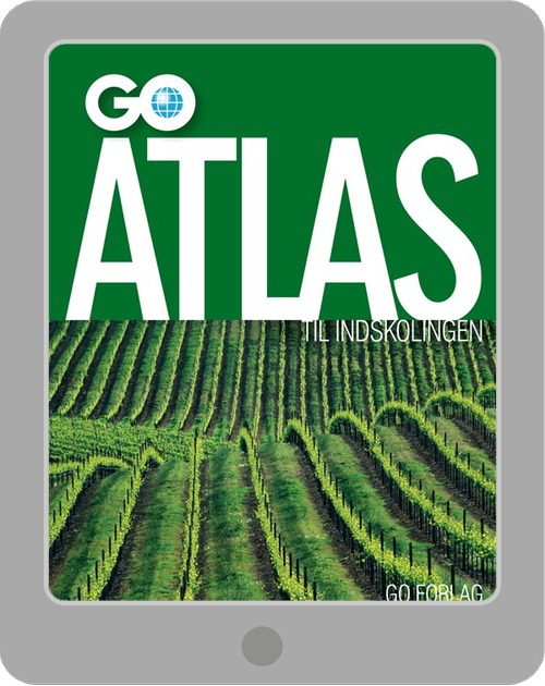 E-bogen af GO Atlas til indskolingen er en side-for-side gengivelse af det trykte atlas.